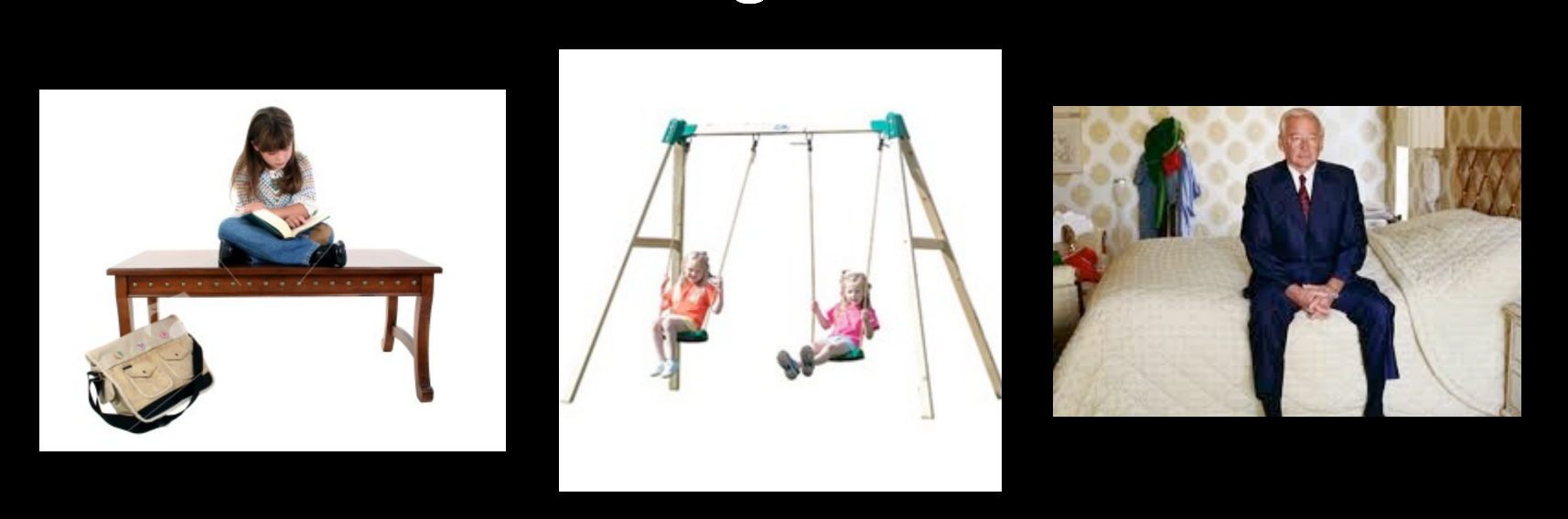 Various surfaces we sit on that are not chairs